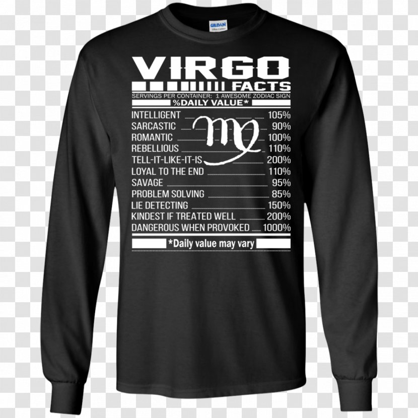 Long-sleeved T-shirt Hoodie Virgo - Astrological Sign - Zodiac Transparent PNG
