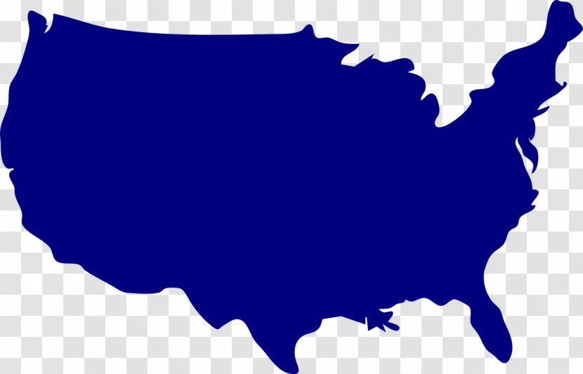 United States Vector Map - Silhouette Transparent PNG