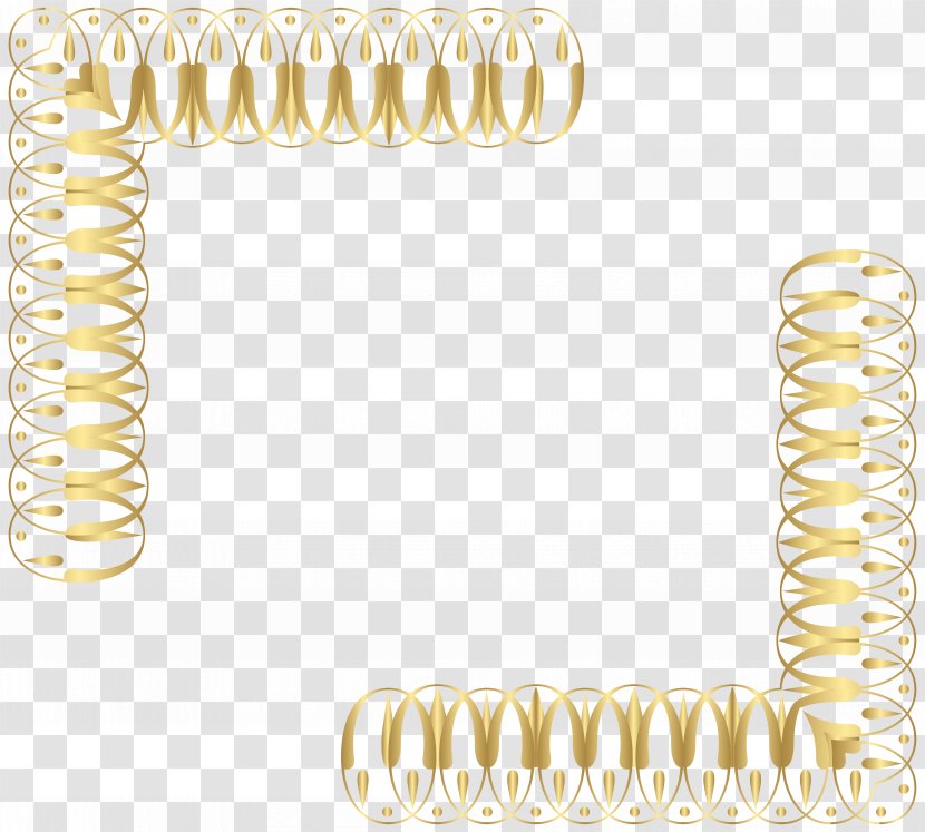 Clip Art - Body Jewelry - Corners Gold Transparent Transparent PNG