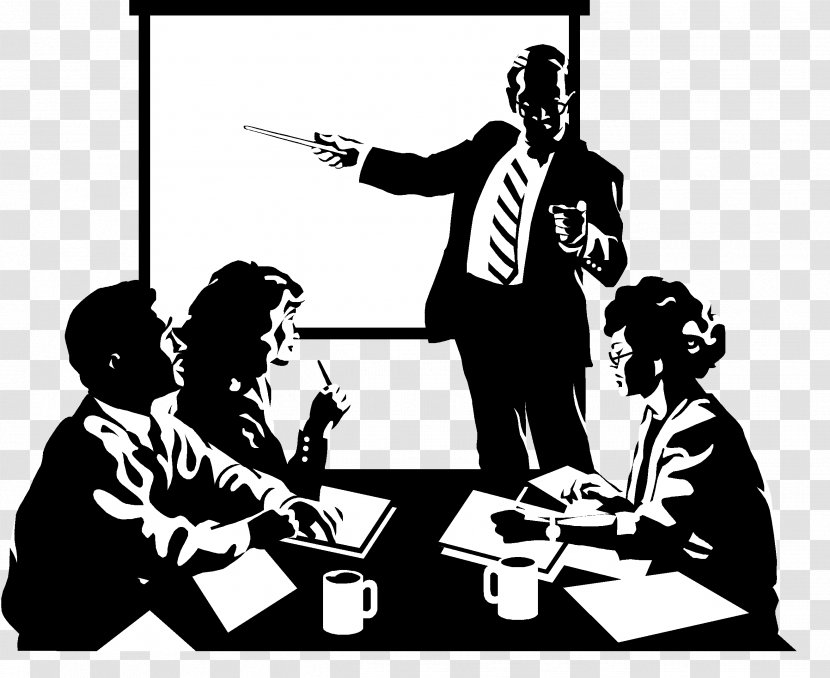 Presentation Microsoft PowerPoint Clip Art - Brand - Black And White Transparent PNG