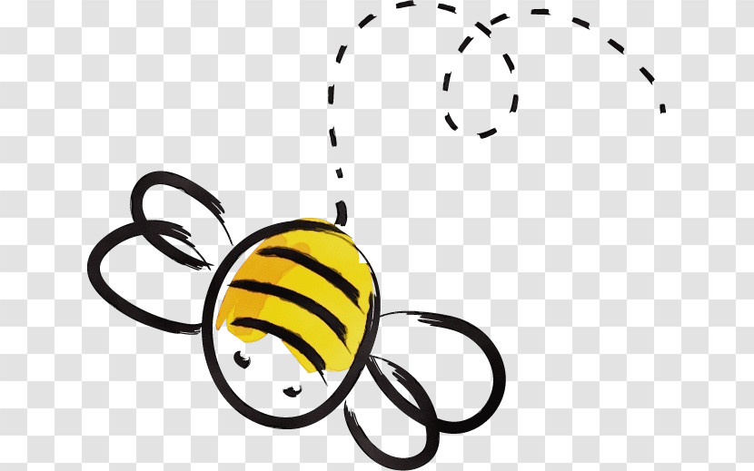 Insects Pollinator Yellow Cartoon Smiley Transparent PNG