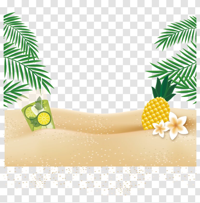Web Banner If(we) Tagged Service - Gratis - Vector Pineapple Beach Transparent PNG