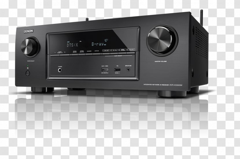 AV Receiver Denon AVR-X3300W Home Theater Systems Surround Sound - Loudspeaker - Audio Transparent PNG