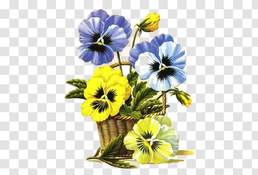 Pansy Cross-stitch Embroidery Painting - Yellow Transparent PNG