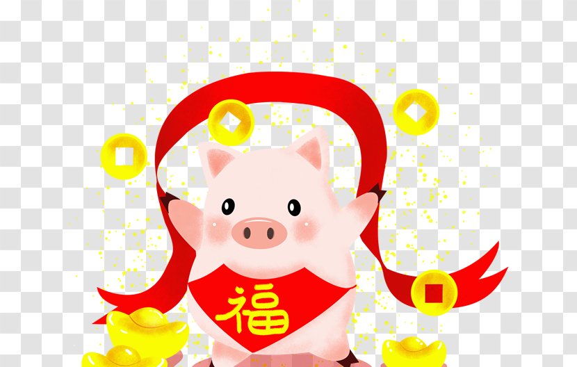 Happy Chinese New Year Cartoon - 2019 - Sticker Transparent PNG
