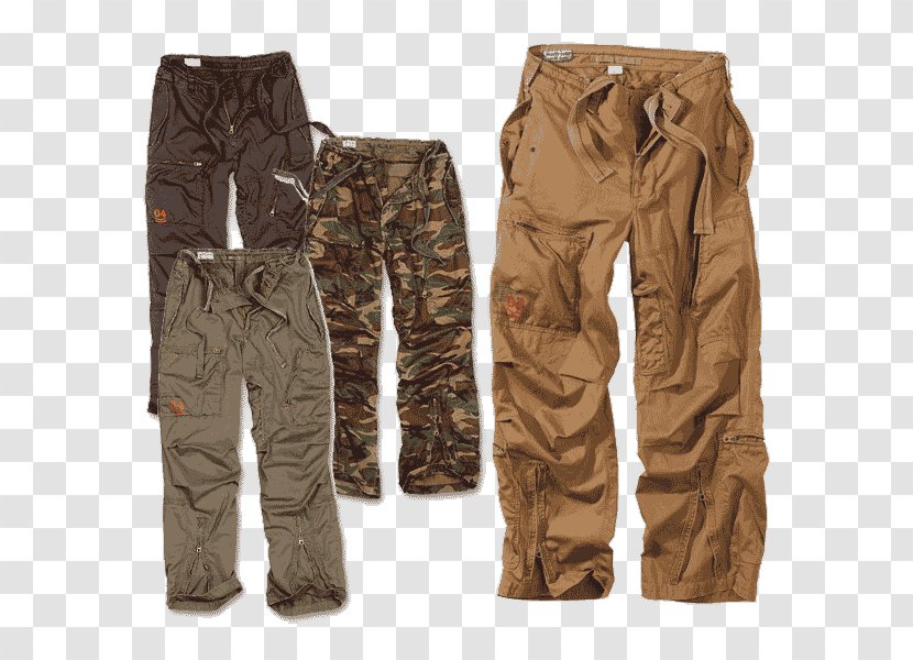 T-shirt Cargo Pants Clothing Pocket - Military Surplus - Men's Trousers Transparent PNG