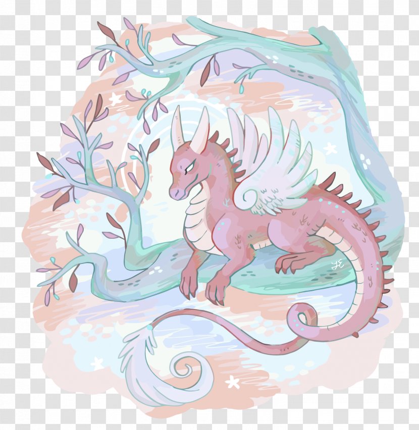 Watercolor Painting Illustration - Heart - Water Dragon Vector Transparent PNG