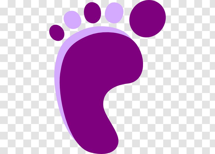 Footprint Clip Art - Child - Magenta Transparent PNG