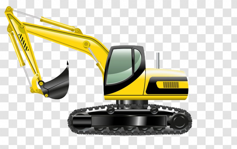 Compact Excavator Royalty-free Clip Art - Earthworks - Hand-drawn Cartoon Transparent PNG