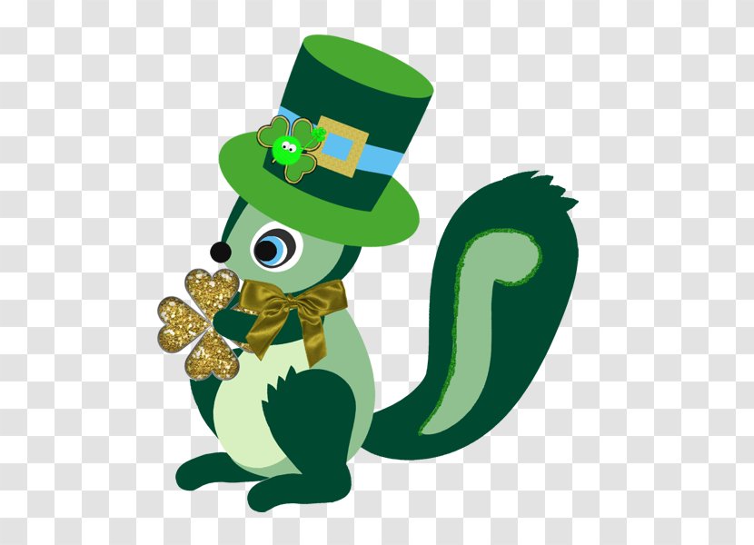 Vertebrate Squirrel Saint Patrick's Day Clip Art - Mythical Creature Transparent PNG