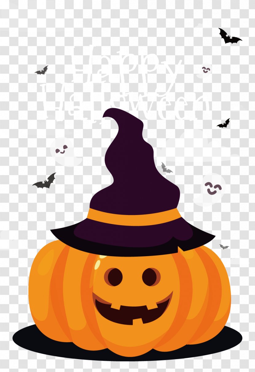 Jack-o-lantern Halloween Calabaza Boszorkxe1ny Clip Art - Witch Hat Card Transparent PNG