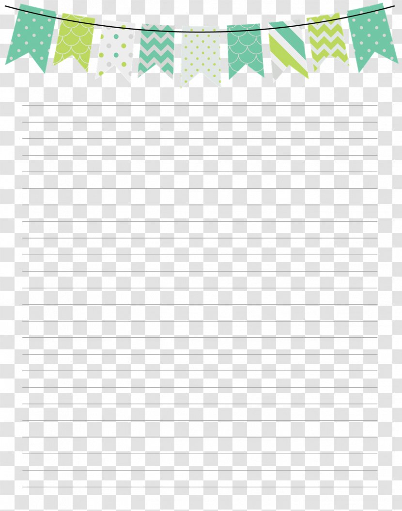 Paper Bunting Notebook Clip Art - Digital - Sheet Transparent PNG