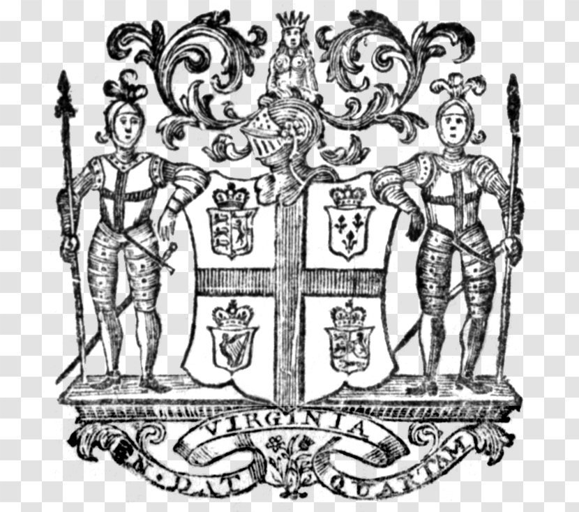 Jamestown Colony Of Virginia Crown Company Coat Arms - Printer Transparent PNG