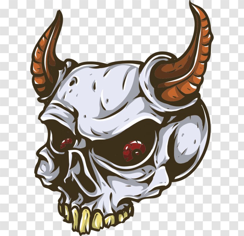 Skull Demon Sticker Clip Art Transparent PNG