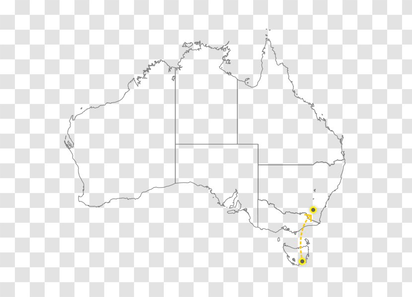 Canberra Map Northern Territory Tasmania Australia - Line Art - Hobart Corporation Transparent PNG
