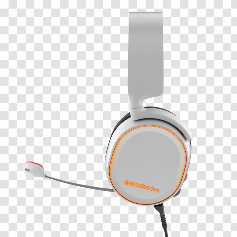 SteelSeries Arctis 5 Headphones 7.1 Surround Sound Black & White - 71 Transparent PNG