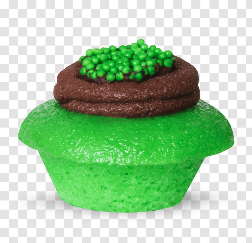 Cupcake Buttercream Flowerpot - Green Cake Transparent PNG