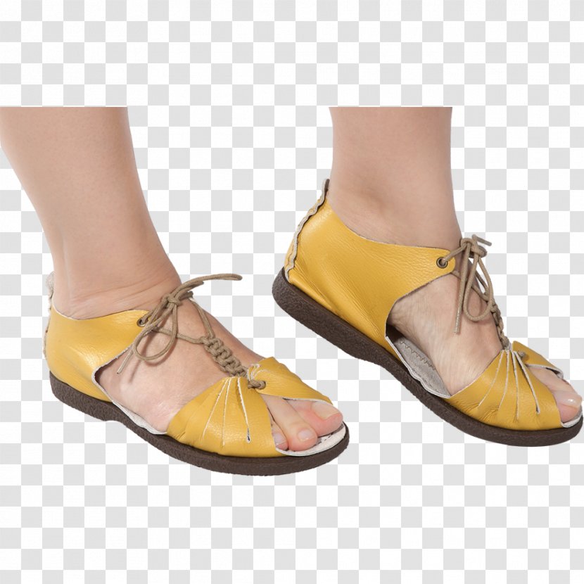 Sandal Yellow Shoe Clothing Leather Transparent PNG