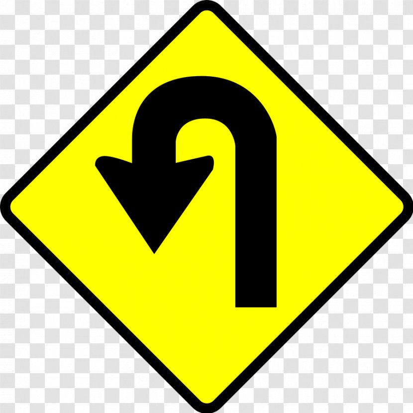 U-turn Warning Sign Clip Art - Traffic - Signs Transparent PNG