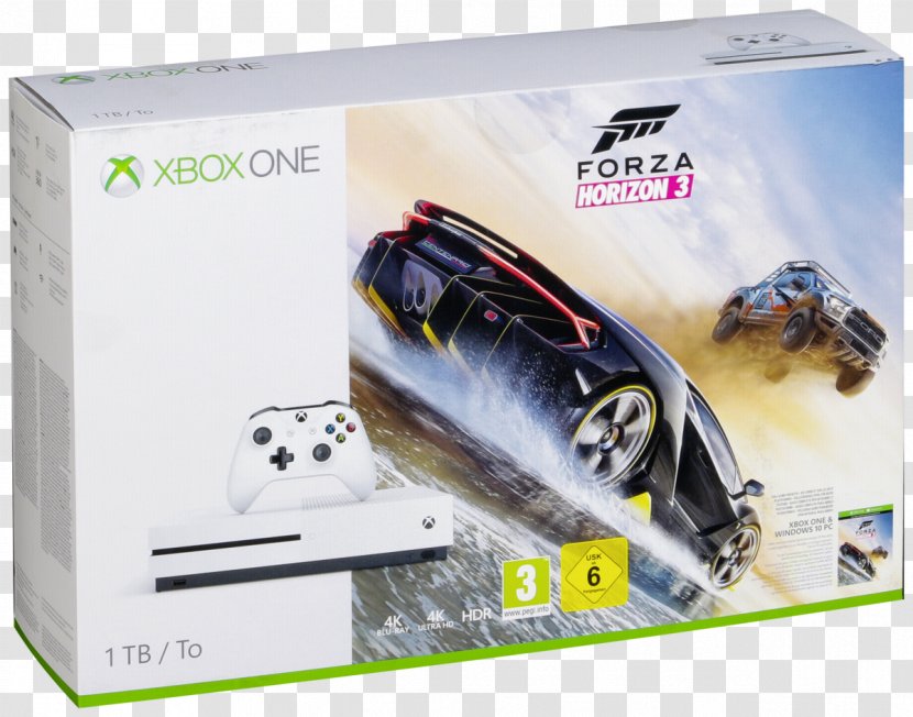Forza Horizon 3 Microsoft Xbox One S Controller Studios Video Game Consoles - Console Transparent PNG
