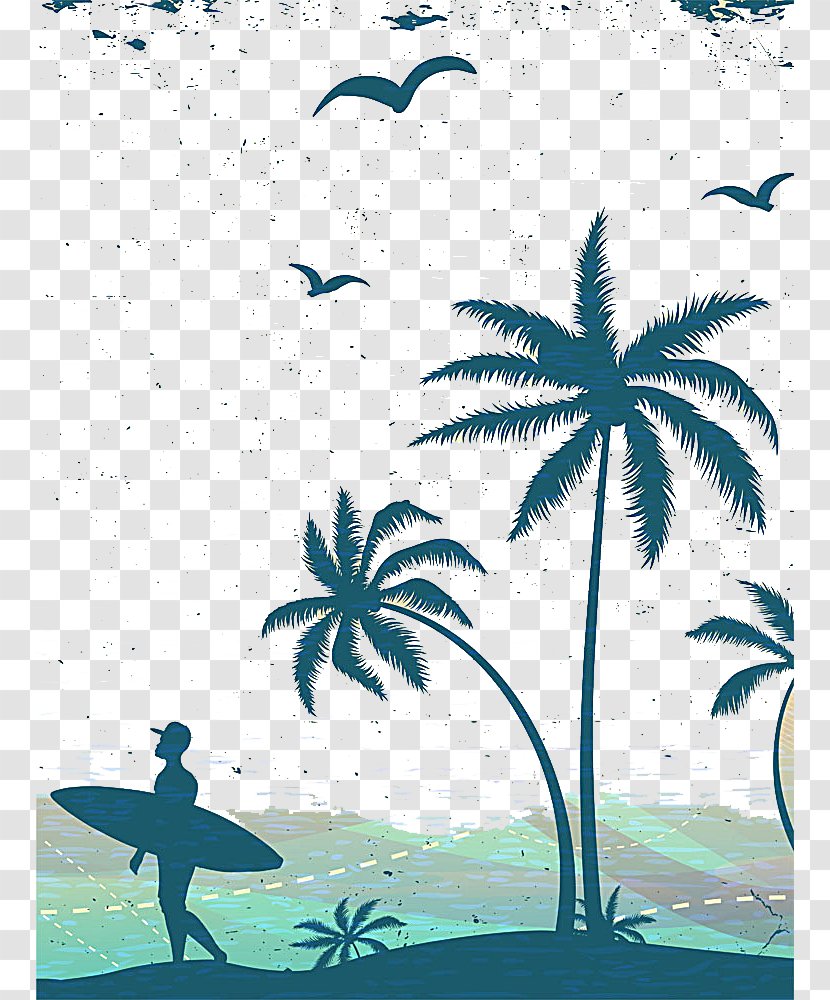 Arecaceae Euclidean Vector Poster - Surf Transparent PNG