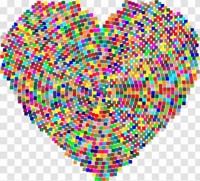 Heart Clip Art - Color - Mosaics Transparent PNG