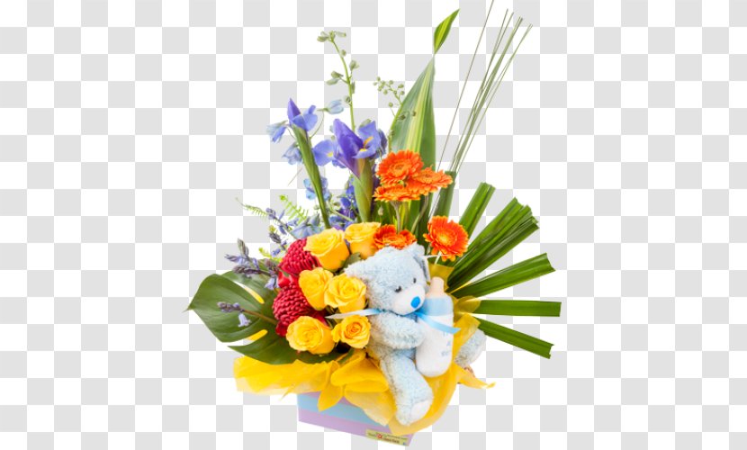 Floral Design Cut Flowers Flower Bouquet - Welcome Baby Boy Transparent PNG