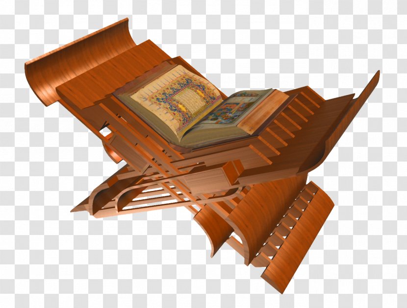 Quran Book 3D Computer Graphics - Furniture - The Brown Support Transparent PNG
