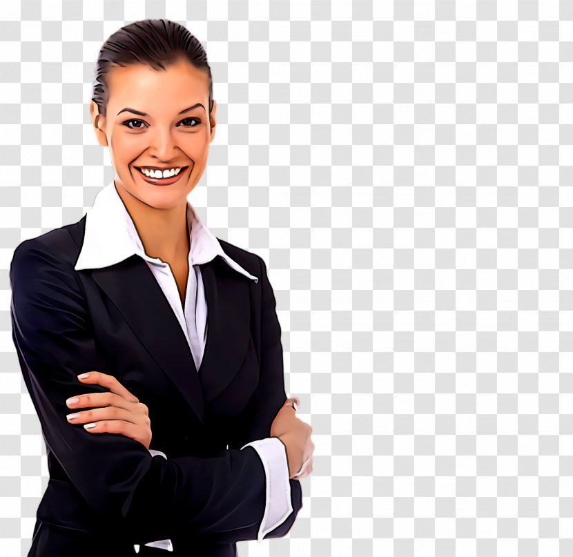 White-collar Worker Businessperson Gesture Recruiter Sitting - Smile - Suit Transparent PNG