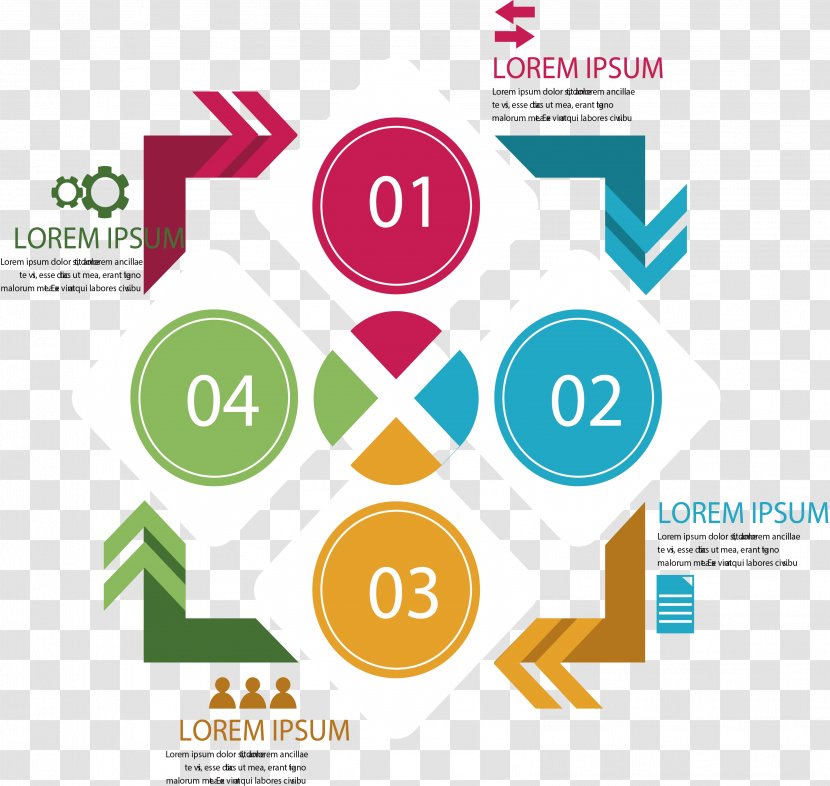 Flow Arrow Info Chart - Infographic - Symbol Transparent PNG