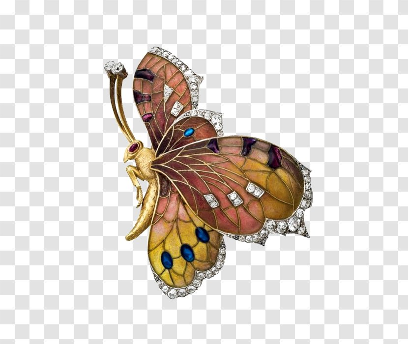 Jewellery Brooch Art Nouveau Pendant Ring - Estate Jewelry - Butterfly Artwork Transparent PNG