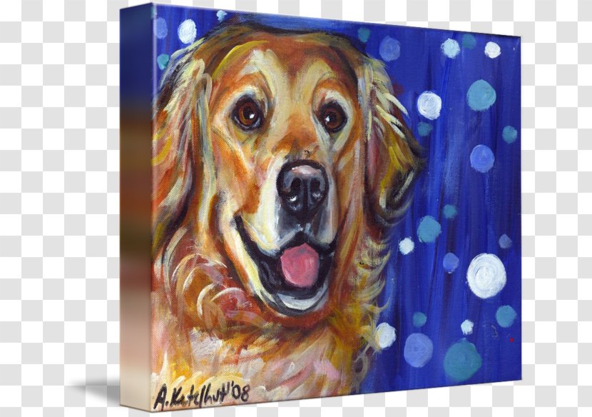 Golden Retriever Painting Acrylic Paint Dog Breed - Art Transparent PNG