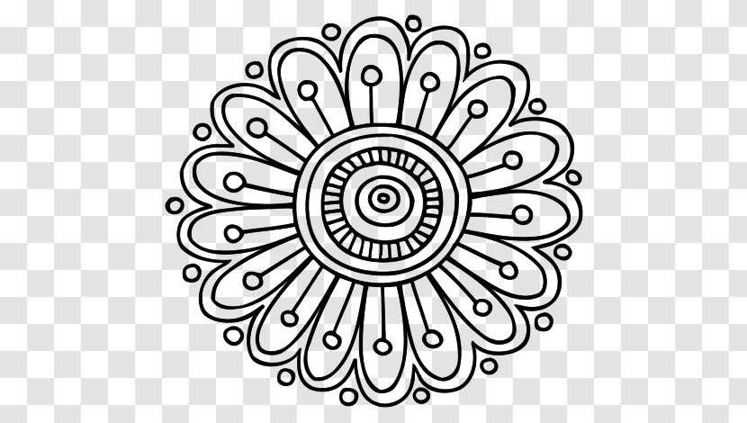 Coloring Book Mandala Doodle Mehndi Drawing Transparent PNG