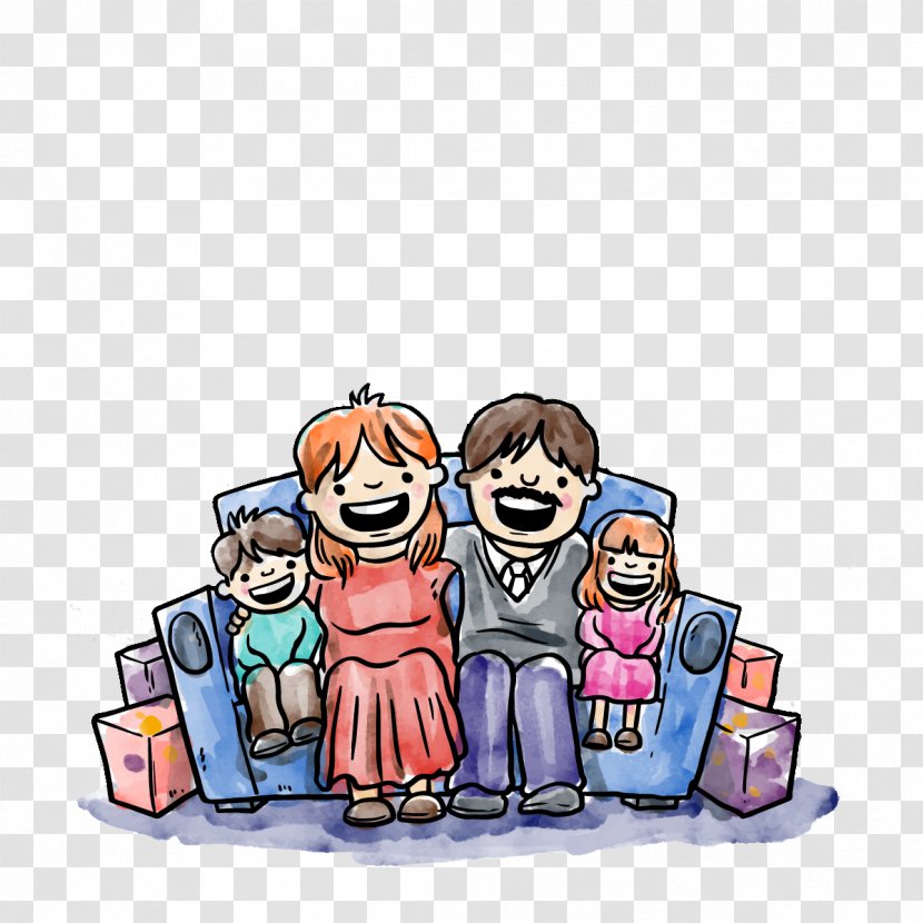 Watercolor Painting Illustration - Male - Vector Happy Family Transparent PNG