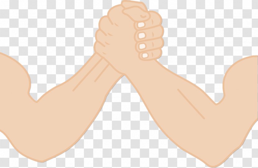 Thumb Arm Wrestling Euclidean Vector - Cartoon - Competitor Wrench Wrist Transparent PNG