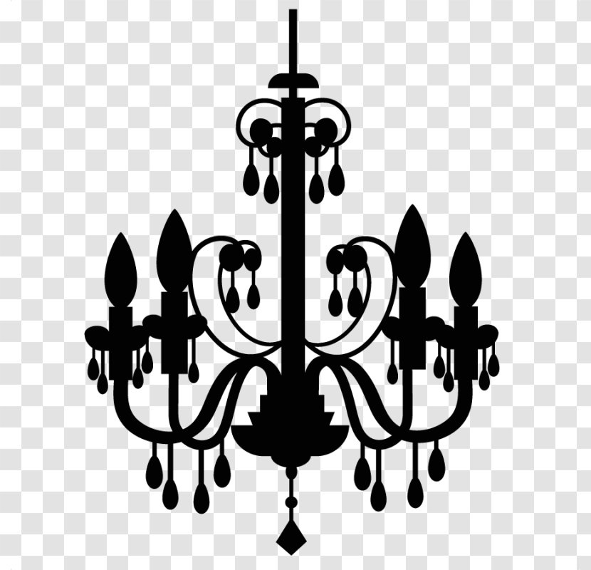 Chandelier Clip Art - Black And White - Chain Cliparts Transparent PNG