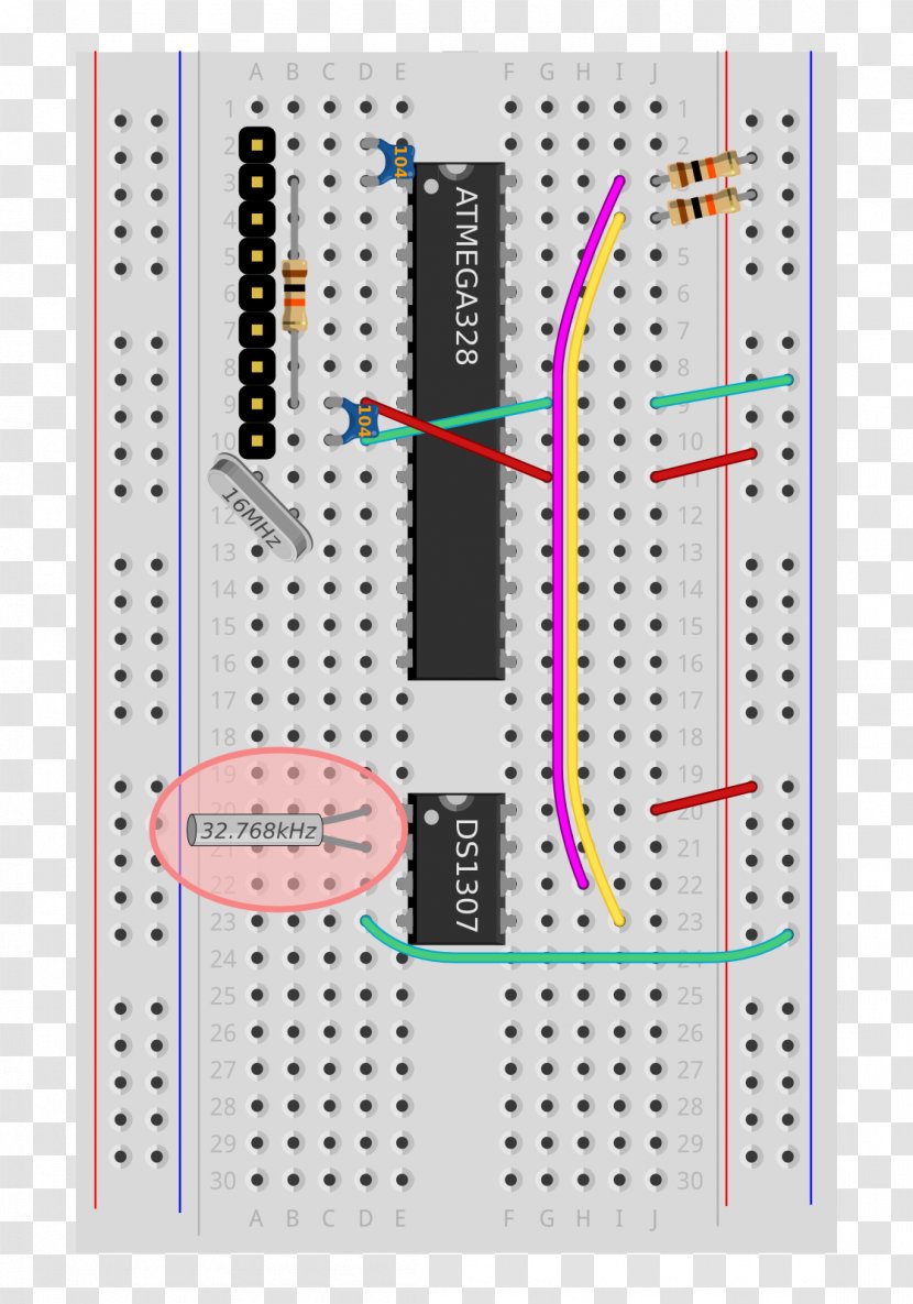 Pull-up Resistor Microcontroller Electronic Circuit Electrical Network Wire - Oranfe Alarn Clock Transparent PNG