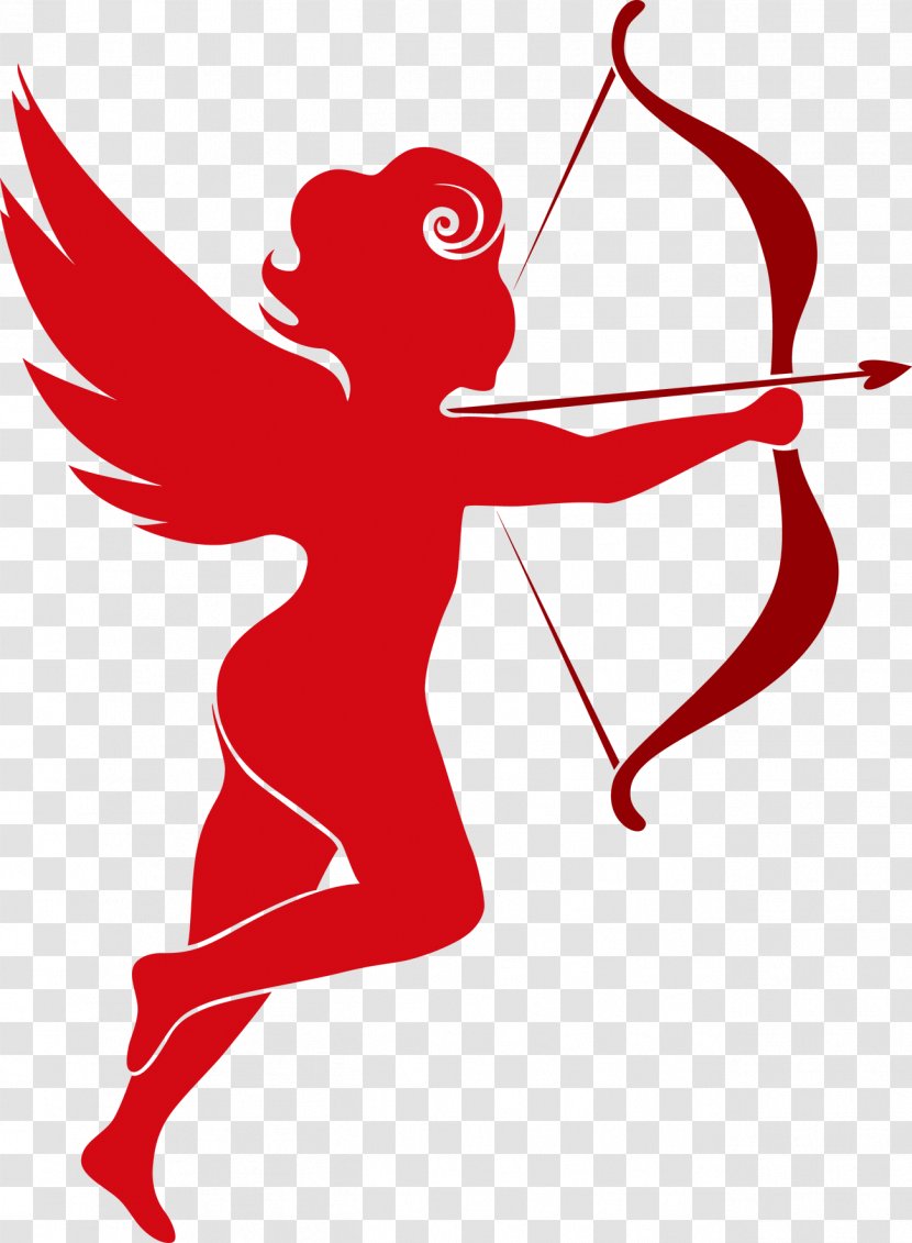 Cupid Valentines Day Icon - Silhouette Transparent PNG