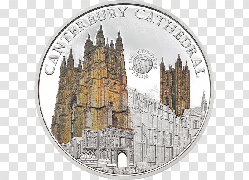 Canterbury Cathedral Silver Coin - Dollar Transparent PNG