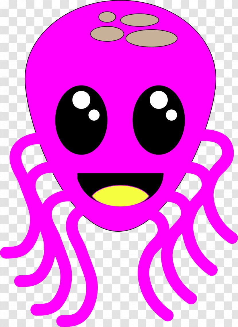 Octopus Smiley 0 Nose Clip Art - Organism - Octopus-cartoon Transparent PNG