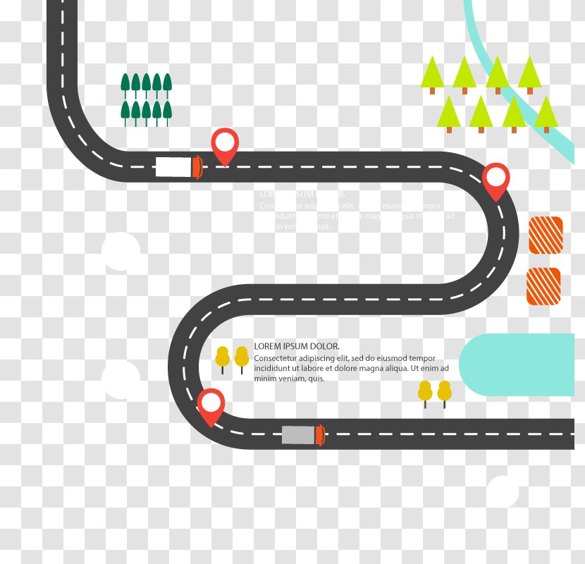 Euclidean Vector Road Infographic Download - Position - Breadcrumb Transparent PNG