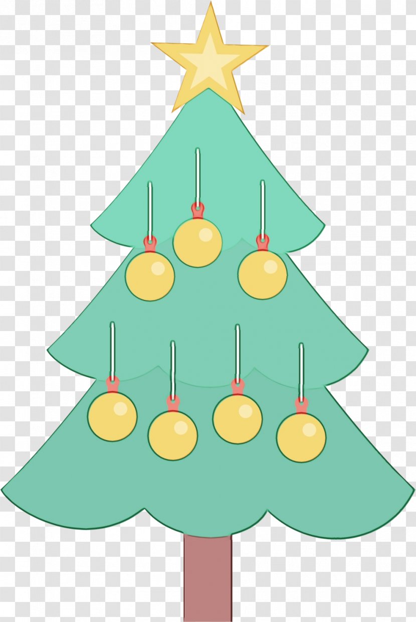 Christmas Tree - Watercolor - Ornament Holiday Transparent PNG