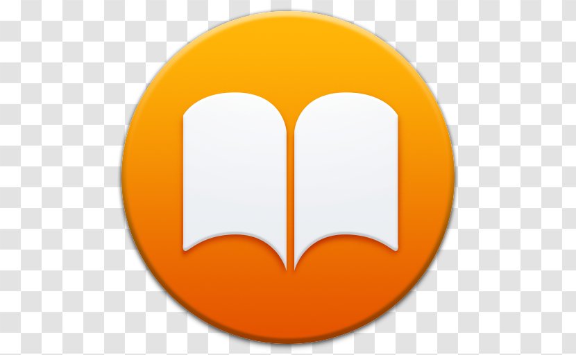 Heart Symbol Yellow Orange - Apple Books Transparent PNG