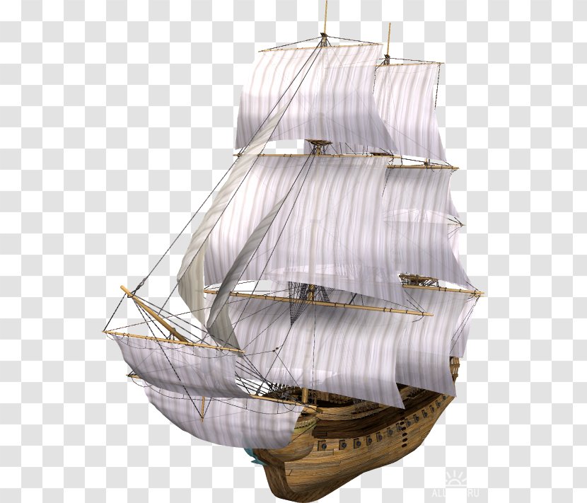 Brigantine Barque Ship Of The Line Full-rigged - Fullrigged Transparent PNG