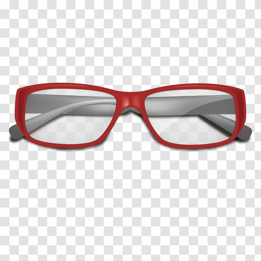 Goggles Sunglasses Euclidean Vector - Vision Care - Red Frame Transparent PNG