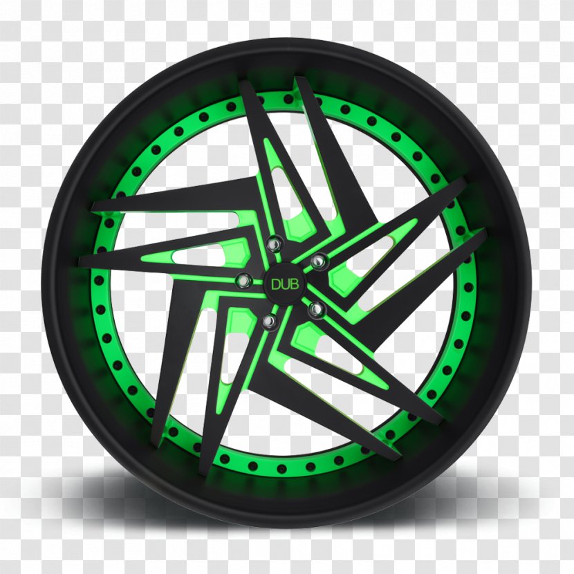 Alloy Wheel Car Motor Vehicle Tires Rim - Green Transparent PNG