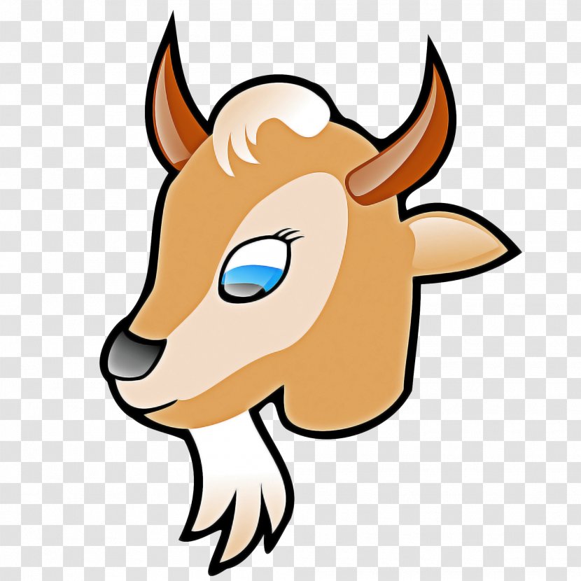 Cartoon Clip Art Head Goats Snout - Bovine - Cowgoat Family Transparent PNG