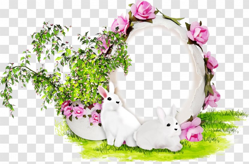 Easter Egg Background - Rabbits And Hares Pink Transparent PNG