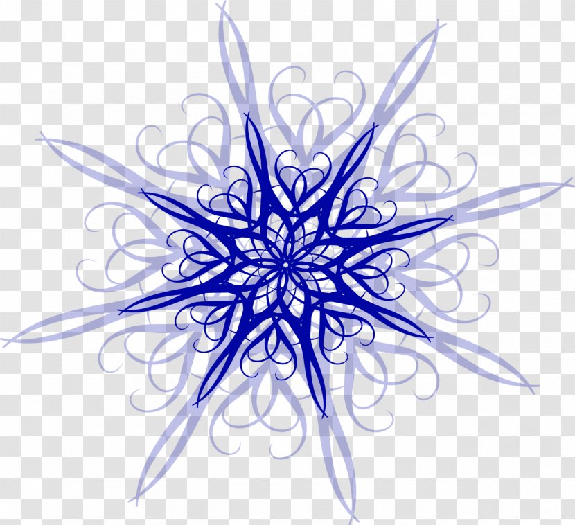 Snowflake Shape - Flower - Beautiful Blue Transparent PNG