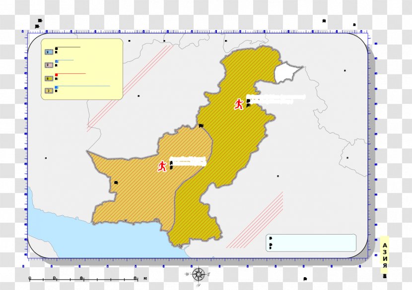 Vector Map Mapa Polityczna Pakistan - Yellow Transparent PNG
